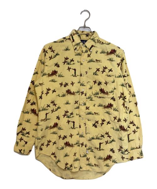 POLO RALPH LAUREN（ポロ・ラルフローレン）POLO RALPH LAUREN (ポロ・ラルフローレン) ダックハント柄コーデュロイシャツ イエロー サイズ:Mの古着・服飾アイテム