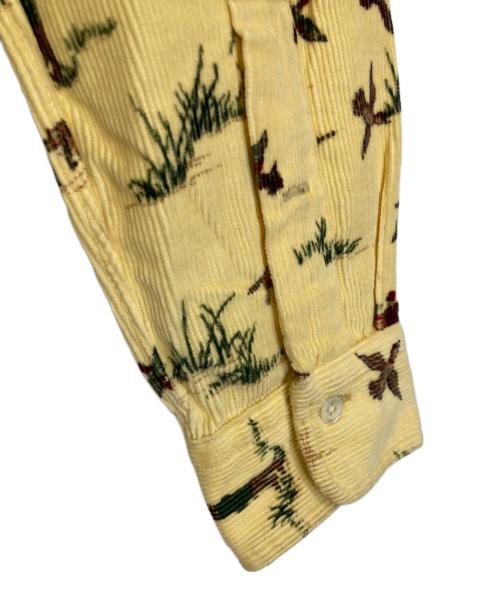 POLO RALPH LAUREN（ポロ・ラルフローレン）POLO RALPH LAUREN (ポロ・ラルフローレン) ダックハント柄コーデュロイシャツ イエロー サイズ:Mの古着・服飾アイテム