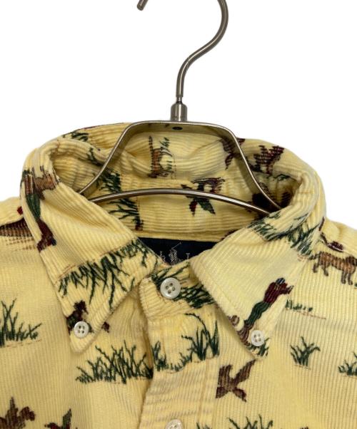 POLO RALPH LAUREN（ポロ・ラルフローレン）POLO RALPH LAUREN (ポロ・ラルフローレン) ダックハント柄コーデュロイシャツ イエロー サイズ:Mの古着・服飾アイテム