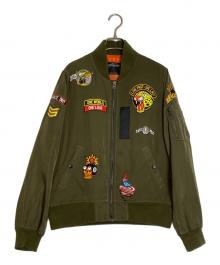 stussy（ステューシー）の古着「ワッペンMA1ボンバージャケット」｜カーキ