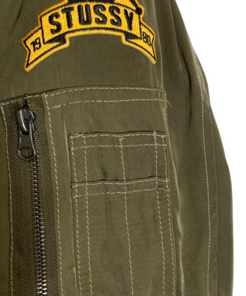 stussy（ステューシー）stussy (ステューシー) ワッペンMA1ボンバージャケット カーキ サイズ:Mの古着・服飾アイテム
