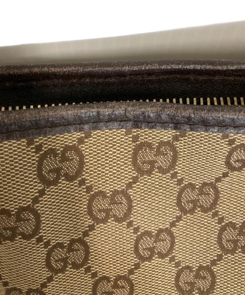 GUCCI（グッチ）GUCCI (グッチ) シェリーラインGGキャンバスショルダーバッグ ベージュ×ブラウンの古着・服飾アイテム