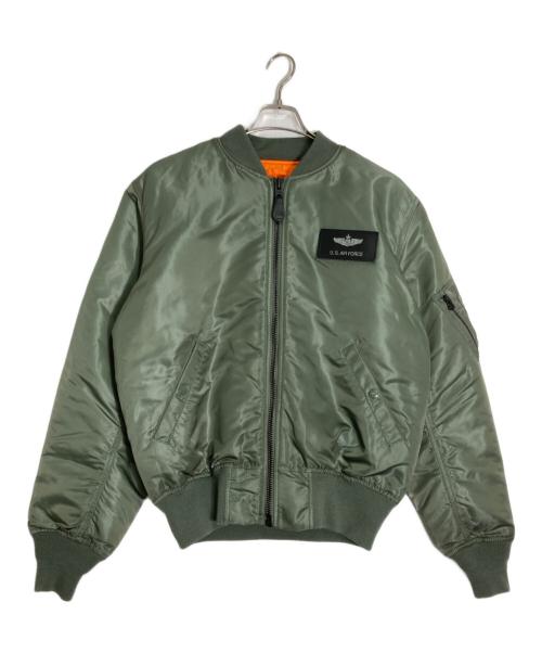 ALPHA INDUSTRIES（アルファインダストリーズ）ALPHA INDUSTRIES (アルファインダストリーズ) MA-1ジャケット オリーブ サイズ:Lの古着・服飾アイテム