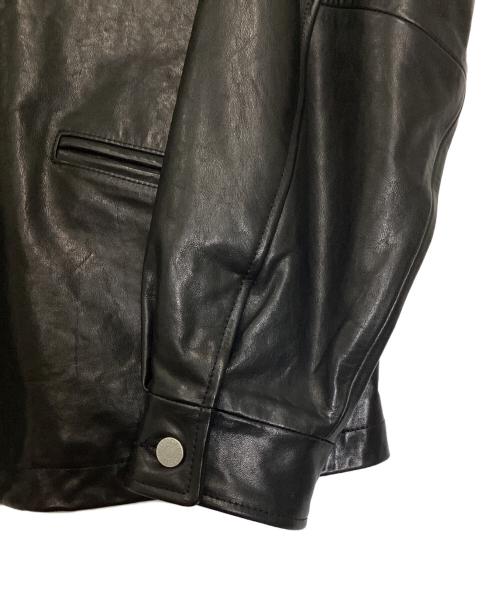 UNDER R（アンダーアール）UNDER R (アンダーアール) Ron Herman (ロンハーマン) シングルレザーブルゾン ブラック サイズ:Lの古着・服飾アイテム