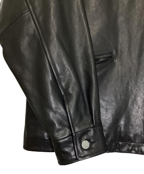 UNDER R（アンダーアール）UNDER R (アンダーアール) Ron Herman (ロンハーマン) シングルレザーブルゾン ブラック サイズ:Lの古着・服飾アイテム