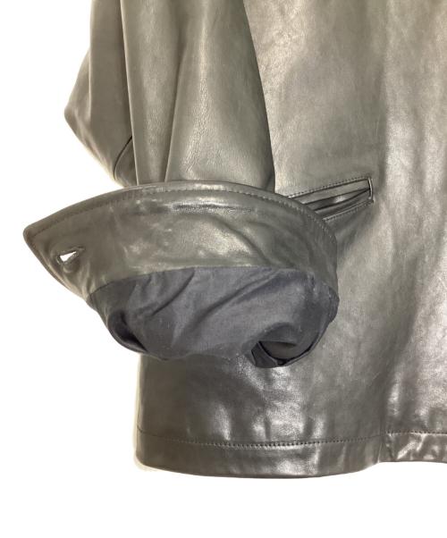 UNDER R（アンダーアール）UNDER R (アンダーアール) Ron Herman (ロンハーマン) シングルレザーブルゾン ブラック サイズ:Lの古着・服飾アイテム