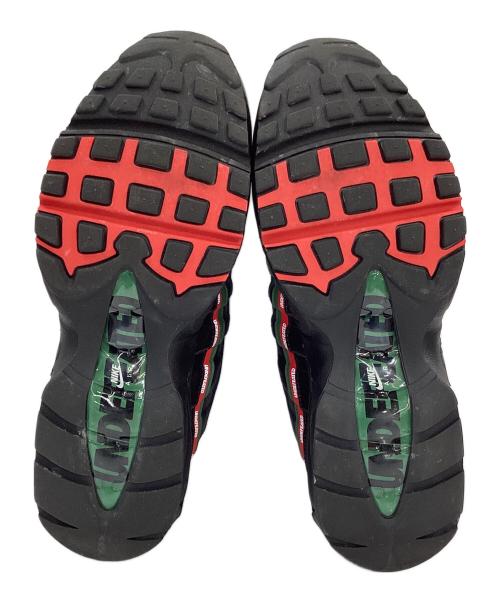 NIKE（ナイキ）NIKE (ナイキ) UNDEFEATED (アンディフィーテッド) AIR MAX 95 SP ローカットスニーカー ブラック×レッド×グリーン サイズ:28㎝の古着・服飾アイテム