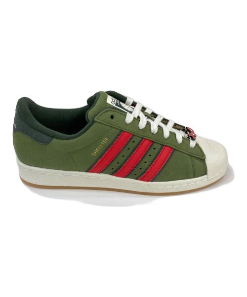 adidas（アディダス）adidas (アディダス) TMNT Teenage Mutant Ninja Turtles (ティーンエイジ ミュータント ニンジャ タートルズ) TMNT SHELLTOE ローカットスニーカー グリーン×レッド サイズ:28の古着・服飾アイテム