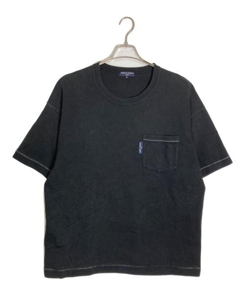 COMME des GARCONS HOMME（コムデギャルソン オム）COMME des GARCONS HOMME (コムデギャルソン オム) 綿度詰め天竺S/S TEE ブラック サイズ:Lの古着・服飾アイテム