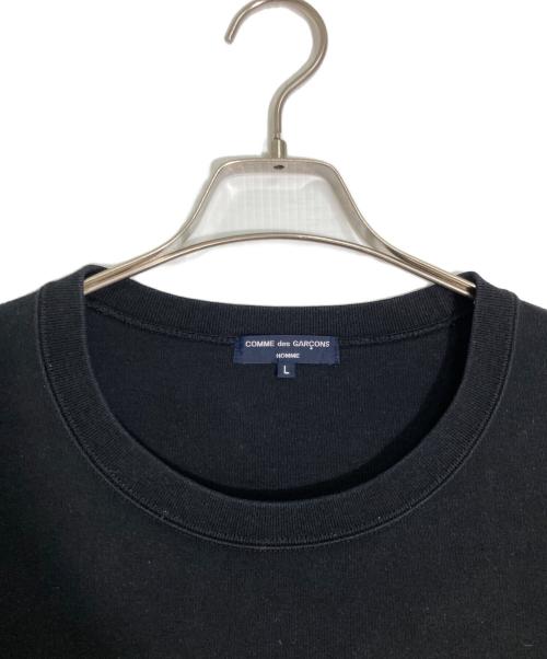 COMME des GARCONS HOMME（コムデギャルソン オム）COMME des GARCONS HOMME (コムデギャルソン オム) 綿度詰め天竺S/S TEE ブラック サイズ:Lの古着・服飾アイテム
