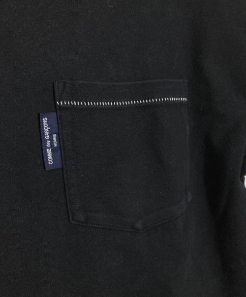 COMME des GARCONS HOMME（コムデギャルソン オム）COMME des GARCONS HOMME (コムデギャルソン オム) 綿度詰め天竺S/S TEE ブラック サイズ:Lの古着・服飾アイテム