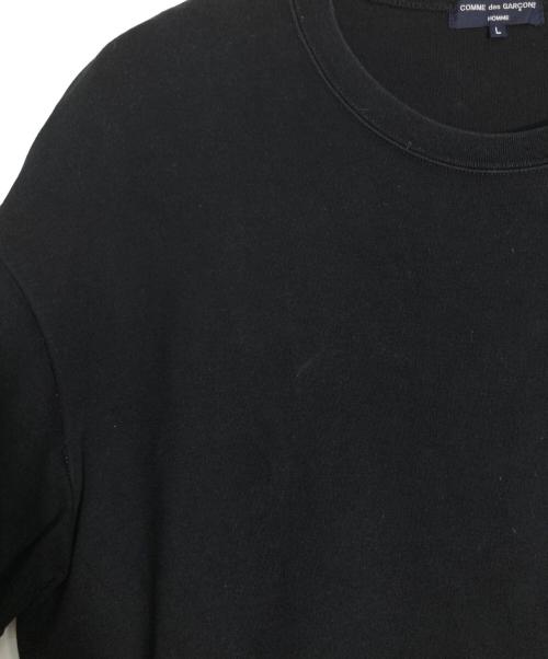 COMME des GARCONS HOMME（コムデギャルソン オム）COMME des GARCONS HOMME (コムデギャルソン オム) 綿度詰め天竺S/S TEE ブラック サイズ:Lの古着・服飾アイテム