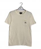 stussyステューシー）の古着「ポケットTシャツ」｜ベージュ