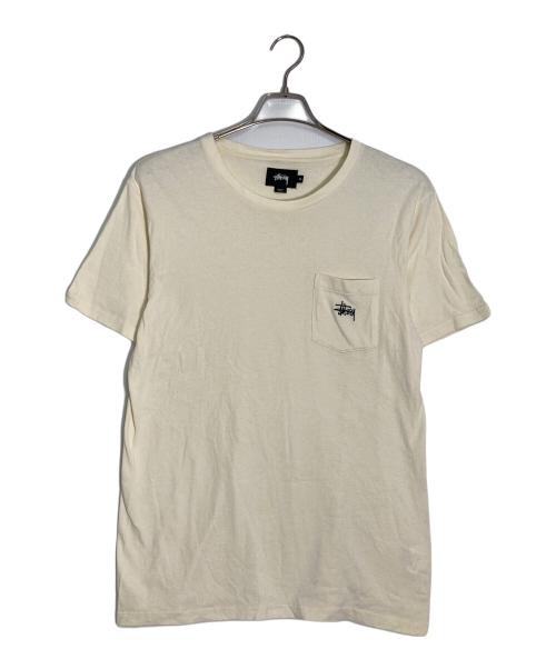stussy（ステューシー）stussy (ステューシー) ポケットTシャツ ベージュ サイズ:Mの古着・服飾アイテム
