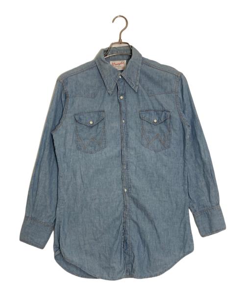 Wrangler（ラングラー）Wrangler (ラングラー) ウエスタンシャンブレーシャツ ブルー サイズ:Lの古着・服飾アイテム