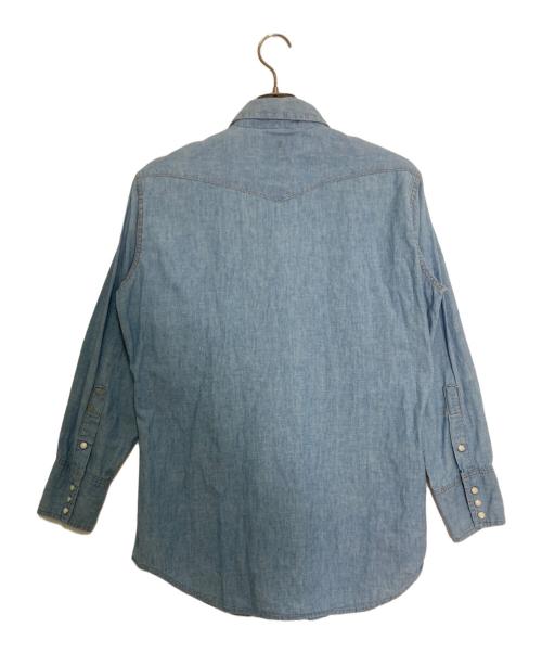Wrangler（ラングラー）Wrangler (ラングラー) ウエスタンシャンブレーシャツ ブルー サイズ:Lの古着・服飾アイテム