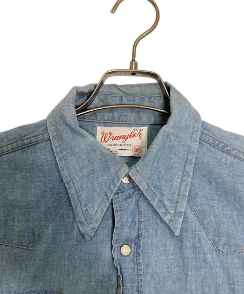 Wrangler（ラングラー）Wrangler (ラングラー) ウエスタンシャンブレーシャツ ブルー サイズ:Lの古着・服飾アイテム