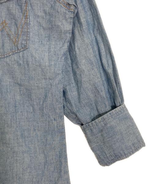Wrangler（ラングラー）Wrangler (ラングラー) ウエスタンシャンブレーシャツ ブルー サイズ:Lの古着・服飾アイテム