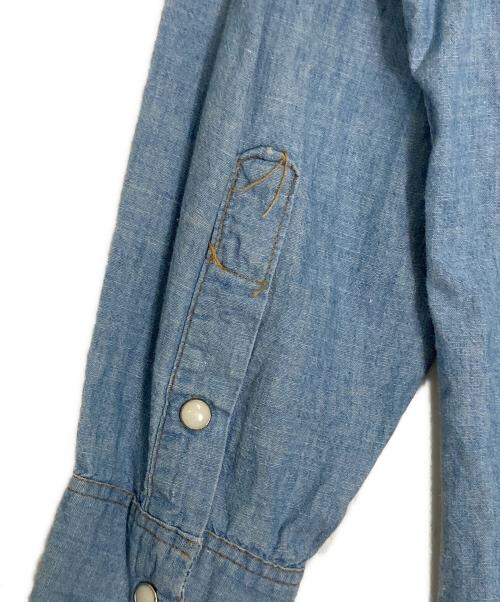 Wrangler（ラングラー）Wrangler (ラングラー) ウエスタンシャンブレーシャツ ブルー サイズ:Lの古着・服飾アイテム