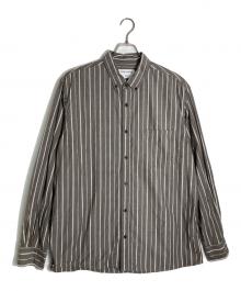 DEVON HOWARD×RHC Ron Herman（デヴォン・ハワード×アールエイチシー ロンハーマン）の古着「Stripe Shirt/ストライプ シャツ」｜ブラウン