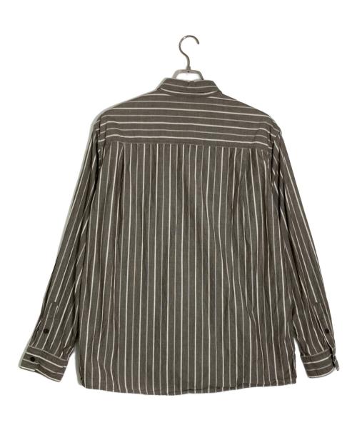 DEVON HOWARD（デヴォン・ハワード）DEVON HOWARD (デヴォン・ハワード) RHC Ron Herman (アールエイチシー ロンハーマン) Stripe Shirt/ストライプ シャツ ブラウン サイズ:XLの古着・服飾アイテム