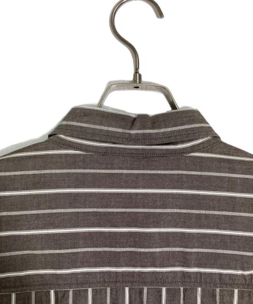 DEVON HOWARD（デヴォン・ハワード）DEVON HOWARD (デヴォン・ハワード) RHC Ron Herman (アールエイチシー ロンハーマン) Stripe Shirt/ストライプ シャツ ブラウン サイズ:XLの古着・服飾アイテム
