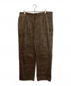 GDCジーディーシー）の古着「corduroy Two tuck straight pants / コーデュロイタックストレートパンツ」｜ブラウン