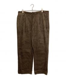 GDC（ジーディーシー）の古着「corduroy Two tuck straight pants / コーデュロイタックストレートパンツ」｜ブラウン
