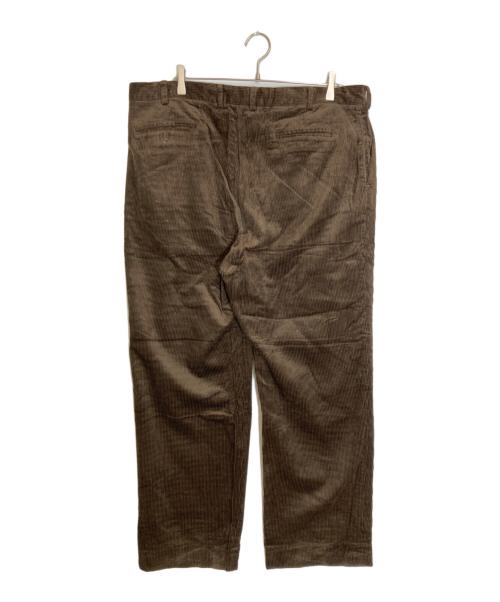 GDC（ジーディーシー）GDC (ジーディーシー) corduroy Two tuck straight pants / コーデュロイタックストレートパンツ ブラウン サイズ:XLの古着・服飾アイテム