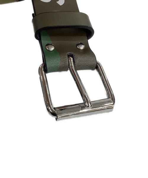 SUPREME（シュプリーム）Supreme (シュプリーム) Repeat Leather Belt / リピートレザーベルト グリーン×ブラウン×カーキ サイズ:Lの古着・服飾アイテム