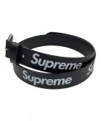 SUPREMEシュプリーム）の古着「Repeat Leather Belt / リピートレザーベルト」｜ブラック