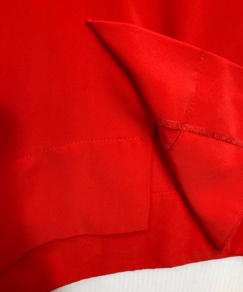 OMMO（オーエムエムオー）OMMO (オーエムエムオー) IRREGULAR PATTERN V NECK OP レッド サイズ:Sの古着・服飾アイテム