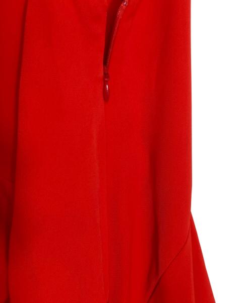 OMMO（オーエムエムオー）OMMO (オーエムエムオー) IRREGULAR PATTERN V NECK OP レッド サイズ:Sの古着・服飾アイテム