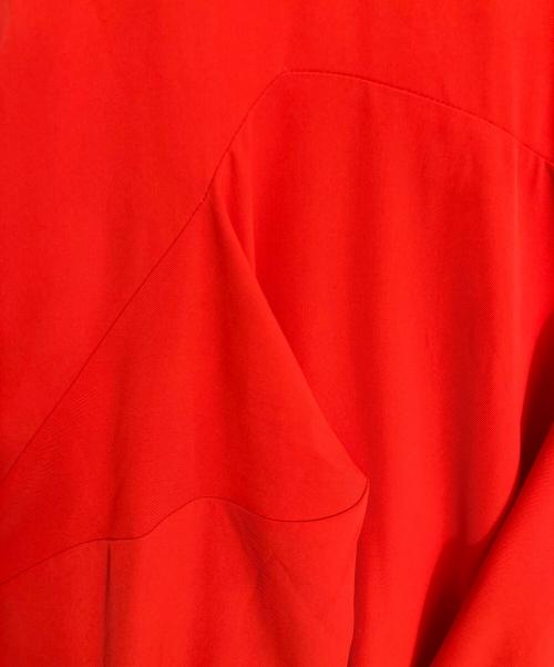 OMMO（オーエムエムオー）OMMO (オーエムエムオー) IRREGULAR PATTERN V NECK OP レッド サイズ:Sの古着・服飾アイテム