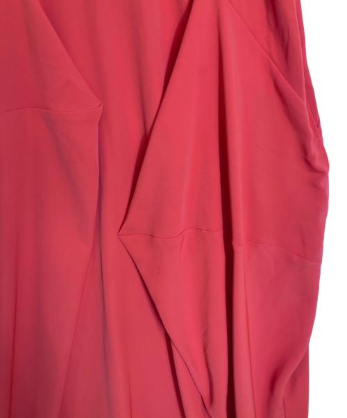 OMMO（オーエムエムオー）OMMO (オーエムエムオー) IRREGULAR PATTERN V NECK OP レッド サイズ:Sの古着・服飾アイテム