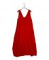 OMMO (オーエムエムオー) IRREGULAR PATTERN V NECK OP レッド サイズ:S：9000円