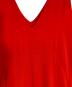 中古・古着 OMMO (オーエムエムオー) IRREGULAR PATTERN V NECK OP レッド サイズ:S：9000円