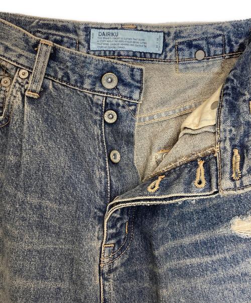 DAIRIKU（ダイリク）DAIRIKU (ダイリク) Super Damage Wide Denim Pants ブルー サイズ:Mの古着・服飾アイテム