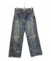 DAIRIKU（ダイリク）の古着「Super Damage Wide Denim Pants」｜ブルー