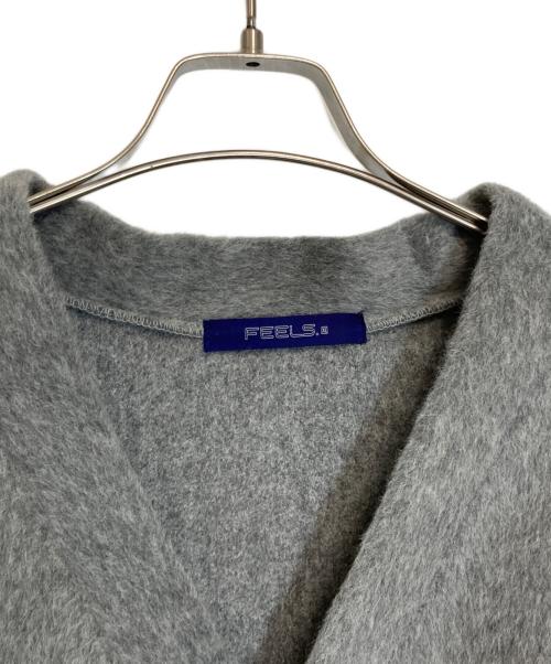 FEELS.（フィールズ）FEELS. (フィールズ) Alpaca Wool Cardigan / アルパカウールカーディガン グレー サイズ:XLの古着・服飾アイテム
