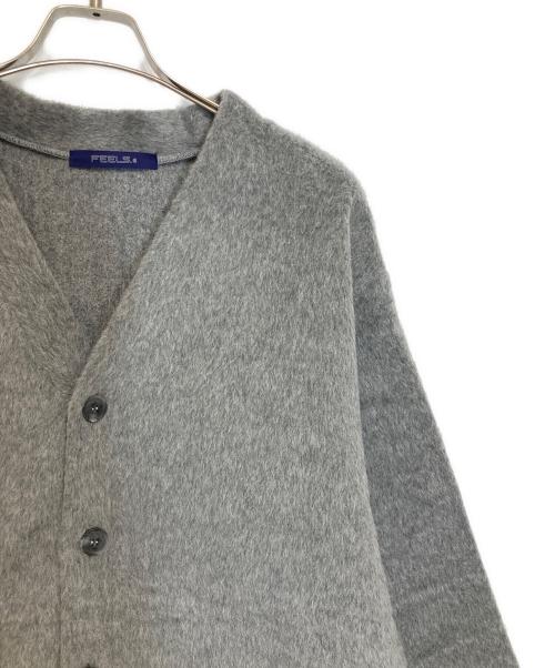 FEELS.（フィールズ）FEELS. (フィールズ) Alpaca Wool Cardigan / アルパカウールカーディガン グレー サイズ:XLの古着・服飾アイテム