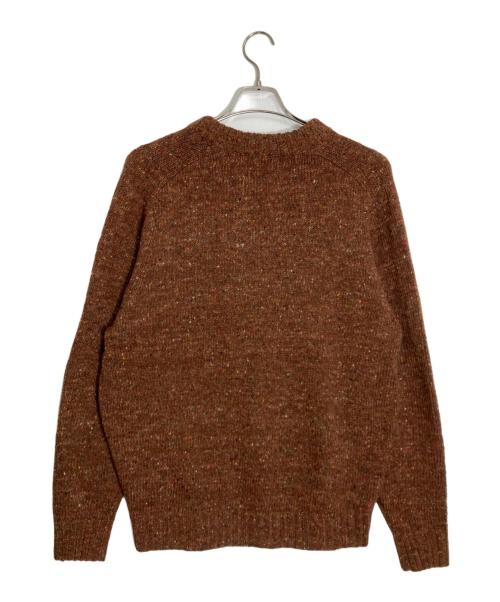 CABAN（キャバン）CABAN (キャバン) ウールネップ クルーネックプルオーバー ブラウン サイズ:Lの古着・服飾アイテム