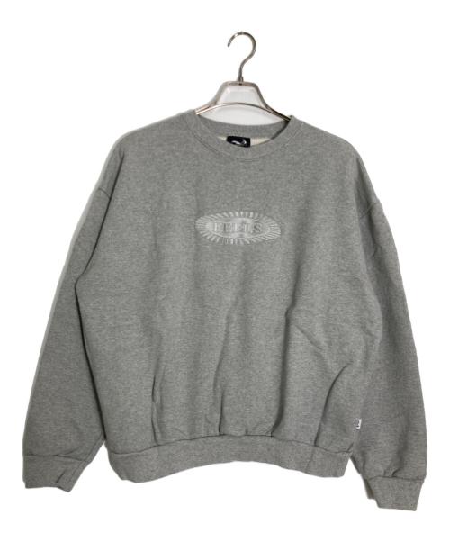 FEELS.（フィールズ）FEELS. (フィールズ) エンブロイダリークルーネックスウェット グレー サイズ:Lの古着・服飾アイテム