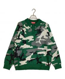 SUPREME（シュプリーム）の古着「Small Box Polo Sweater/スモール・ボックス・ポロ・セーター」｜グリーン×ホワイト×ブラック×グレー