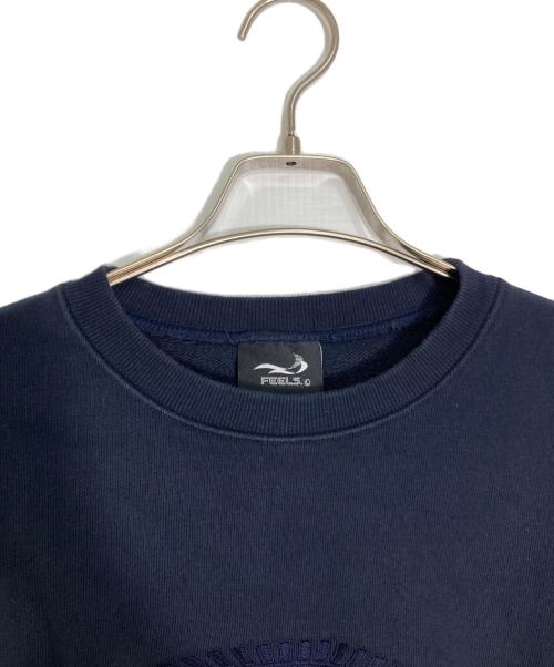 FEELS.（フィールズ）FEELS. (フィールズ) エンブロイダリークルーネックスウェット ネイビー サイズ:Lの古着・服飾アイテム