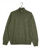 LACOSTEラコステ）の古着「ハイネックハーフジップニットセーター」｜グリーン