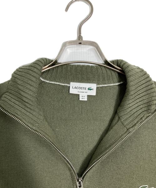 LACOSTE（ラコステ）LACOSTE (ラコステ) ハイネックハーフジップニットセーター グリーン サイズ:Lの古着・服飾アイテム