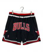 MITCHELL & NESS×NBA×Just Dunミッチェルアンドネス×エヌビーエー×ジャスト ダン）の古着「BASKETBALL SHORTS/バスケットボール ショーツ」｜ブラック×レッド