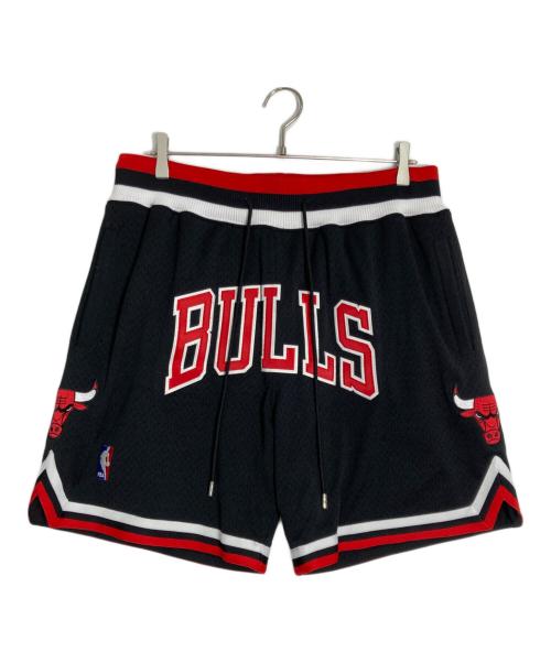 MITCHELL & NESS（ミッチェルアンドネス）MITCHELL & NESS (ミッチェルアンドネス) NBA (エヌビーエー) Just Dun (ジャスト ダン) BASKETBALL SHORTS/バスケットボール ショーツ ブラック×レッド サイズ:Lの古着・服飾アイテム