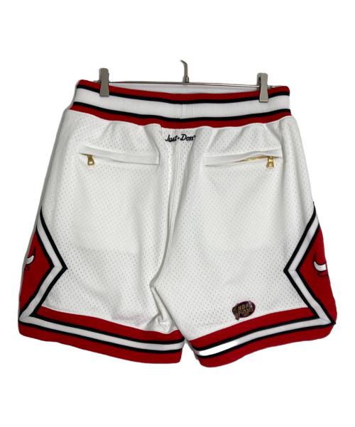 MITCHELL & NESS（ミッチェルアンドネス）MITCHELL & NESS (ミッチェルアンドネス) NBA (エヌビーエー) Just Dun (ジャスト ダン) BASKETBALL SHORTS/バスケットボール ショーツ ホワイト×レッド サイズ:Lの古着・服飾アイテム